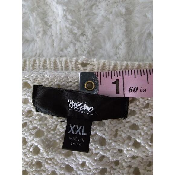 Mossimo Cream‎ Sleeveless Open Knit Fringe Poncho XXL Beach Festival Pool Travel - Picture 8 of 8